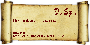 Domonkos Szabina névjegykártya